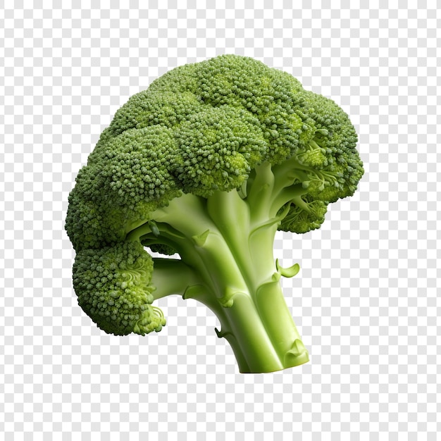 PSD gratuit un brocoli 3d isolé sur un fond transparent