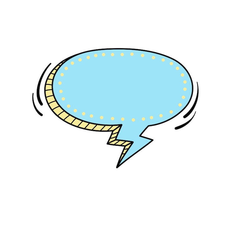 PSD gratuit bulle de parole dessinée à la main isolée