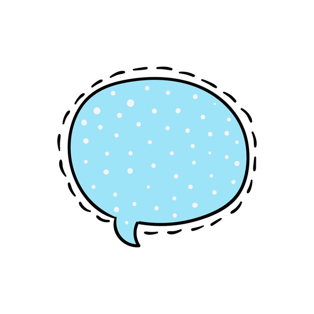 Bulle de parole dessinée à la main isolée