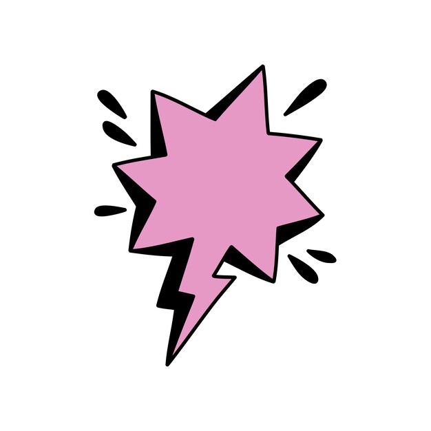 Bulle de parole dessinée à la main isolée