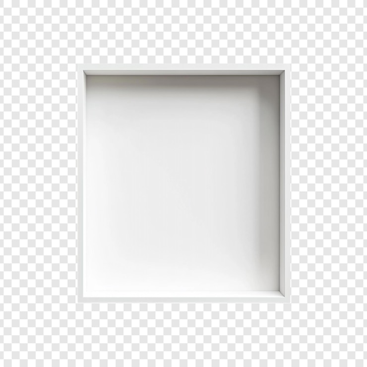 PSD gratuit cadre carré blanc vide sur fond transparent parfait pour des maquettes de présentations ou des projets de conception ajoutez vos propres images ou texte