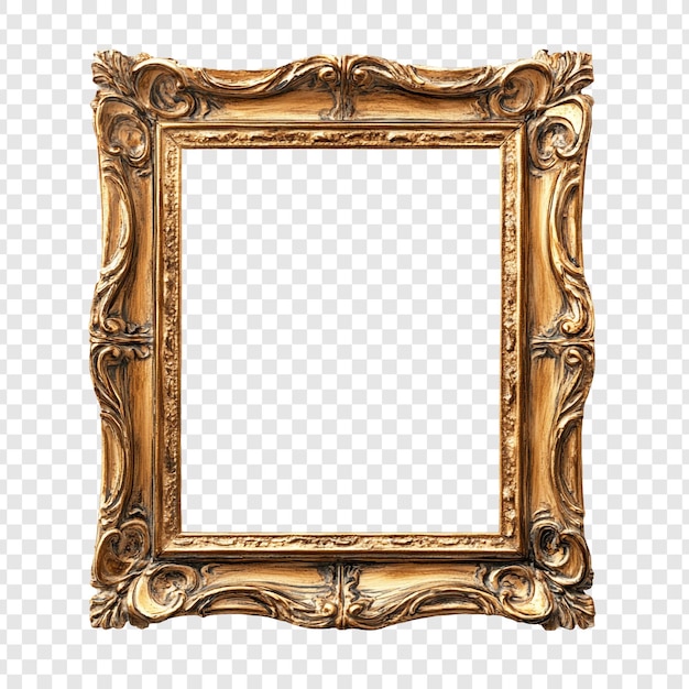 Cadre d'image doré orné style antique design classique bordure élégante accents dorés cadre vide prêt à afficher des œuvres d'art cadre d'or vintage cadre baroque