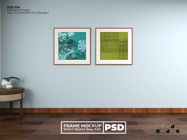 Cadre Maquette Salle Intérieur Décoratif PSD Premium