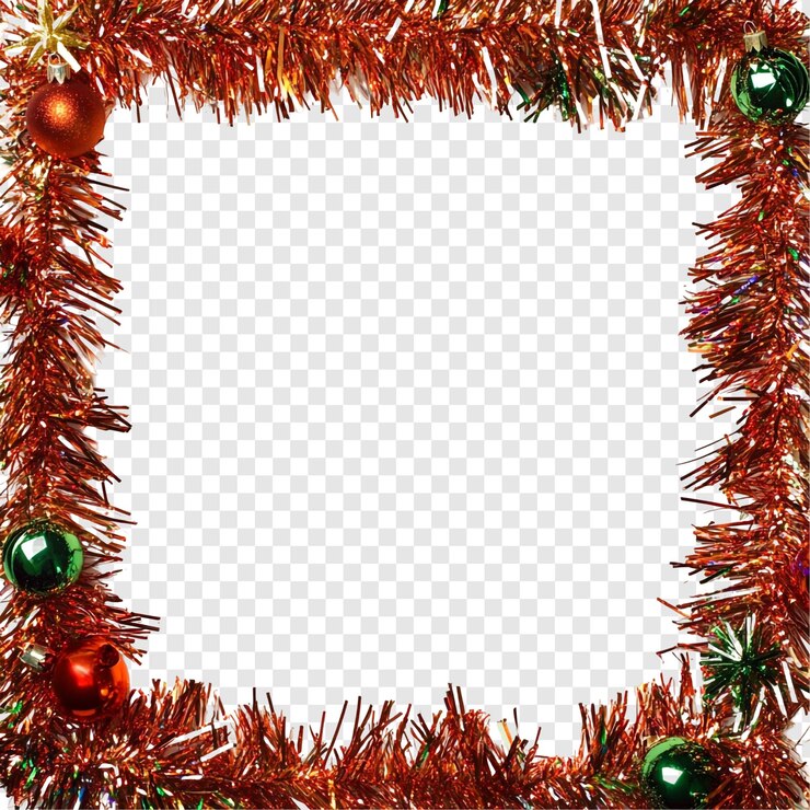 PSD gratuit cadre de noël bordure en ornement d'ornement de noël