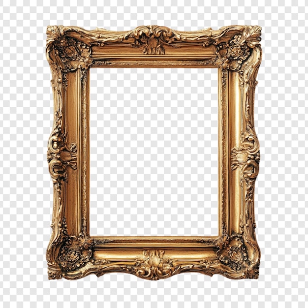 Un cadre d'or orné Un élément de décoration classique