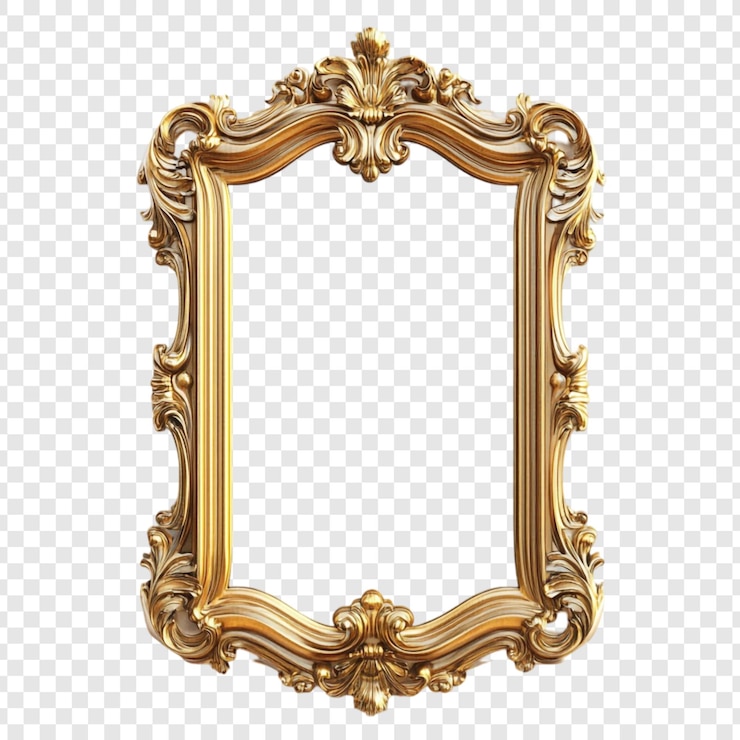 PSD gratuit cadre orné d'or baroque
