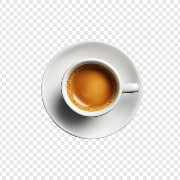 Café à l'espresso Aromatique Coupe d'espresso sur soucoupe blanche