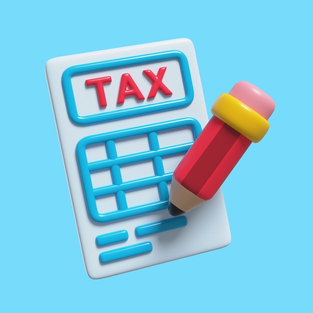 PSD gratuit calcul des taxes en rendu 3d