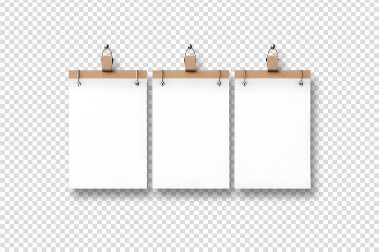 PSD gratuit calendriers vierges suspendus