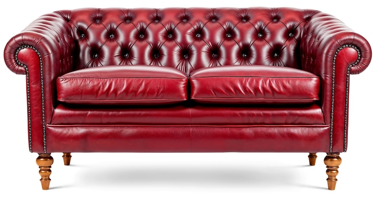 PSD gratuit canapé en cuir rouge isolé