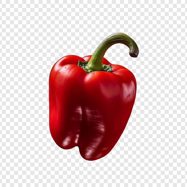 PSD gratuit capture macro d'un poivre de paprika isolé sur un fond transparent