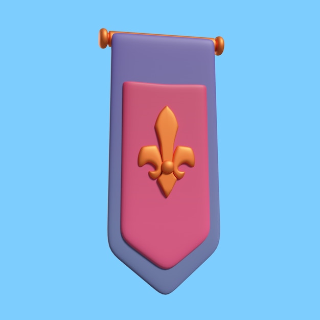 PSD gratuit caractère de la monarchie de la royauté 3d