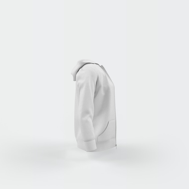 PSD gratuit cardigan blanc flottant sur blanc