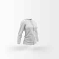 PSD gratuit cardigan blanc flottant sur blanc