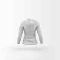 PSD gratuit cardigan blanc flottant sur blanc