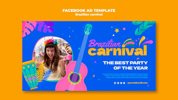 PSD gratuit le carnaval brésilien est célébré sur facebook.