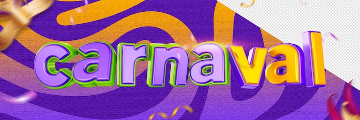 PSD gratuit le carnaval du logo 3d offre une promotion du carnaval de détail au brésil