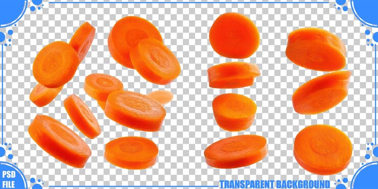 PSD gratuit carottes tranchées sur un fond transparent