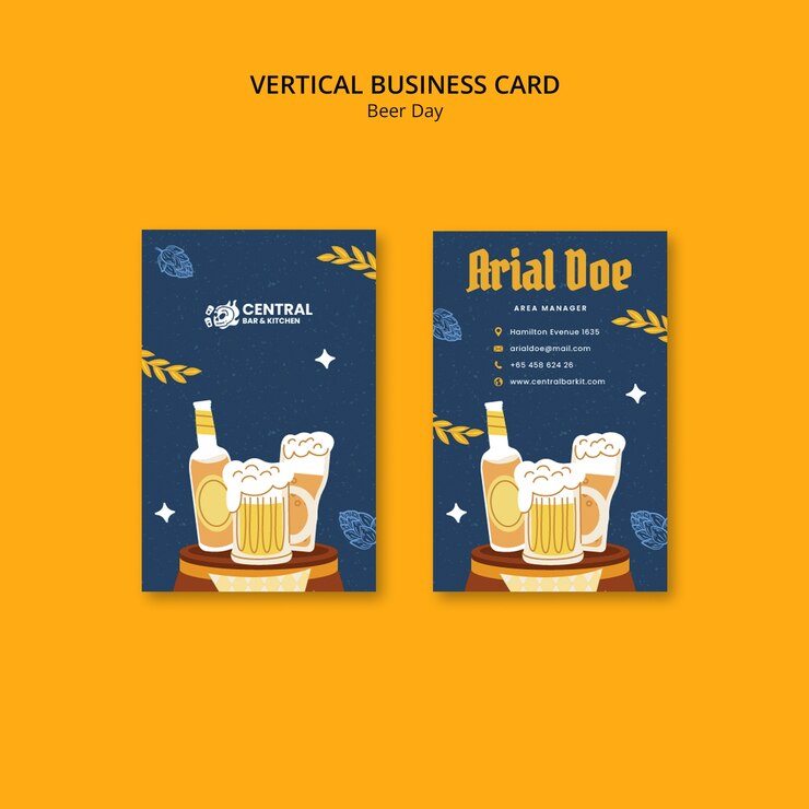 PSD gratuit carte d'affaires pour la célébration du jour de la bière