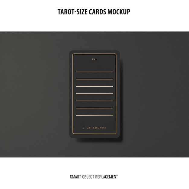 PSD gratuit carte de tarot avec maquette d'estampage