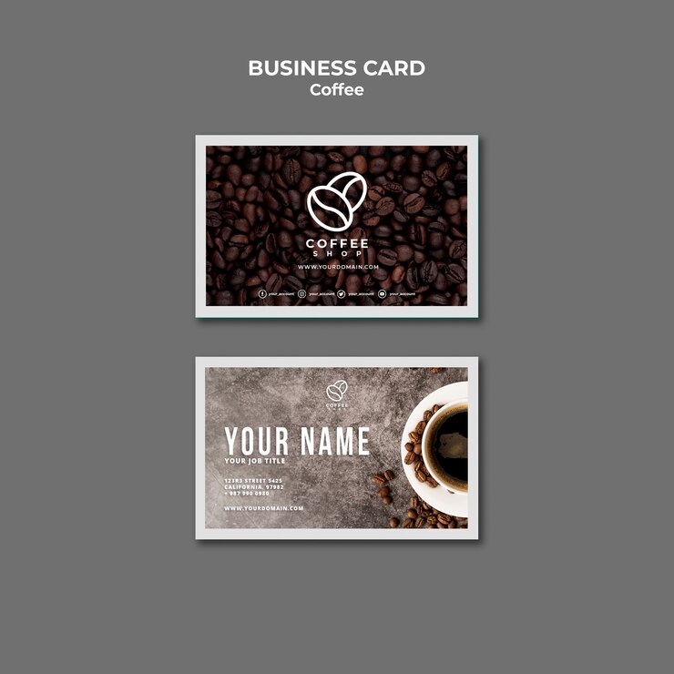 PSD gratuit carte de visite de café
