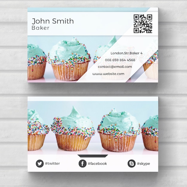 PSD gratuit carte de visite muffin