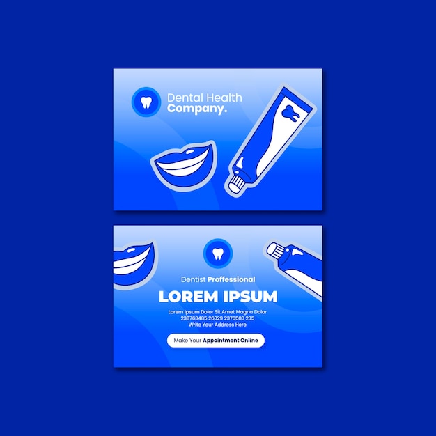 PSD gratuit carte de visite pour soins dentaires