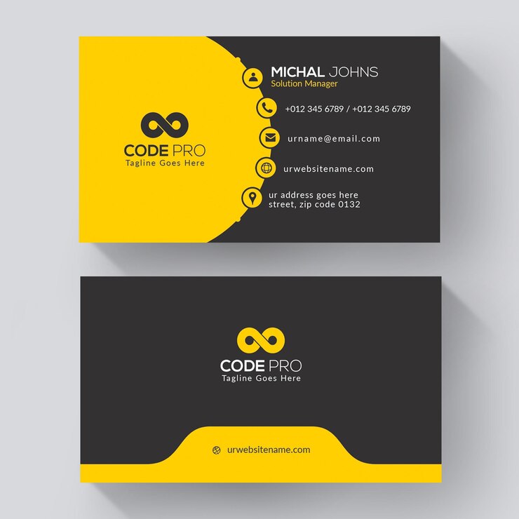 PSD gratuit carte de visite professionnelle moderne
