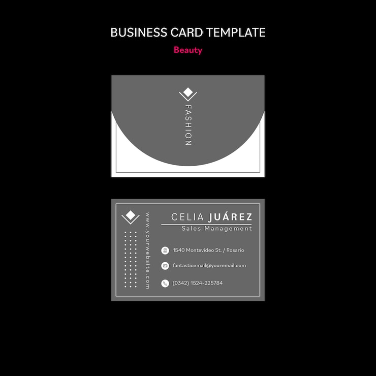 PSD gratuit carte de visite de soins de beauté design plat