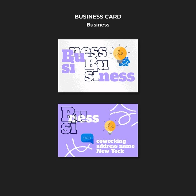 Carte de visite de solutions commerciales