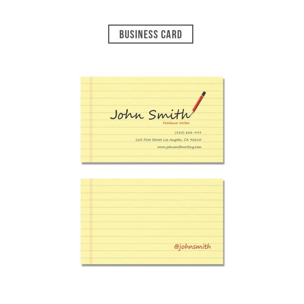 PSD gratuit carte de visite de style notepaper