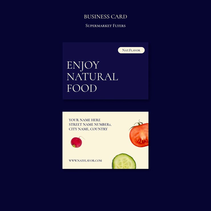 PSD gratuit carte de visite de supermarché réaliste