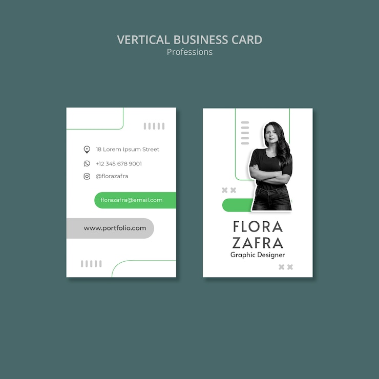 PSD gratuit carte de visite verticale moderne