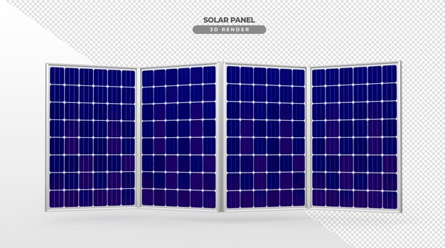 Cartes d'énergie solaire en rendu réaliste 3d