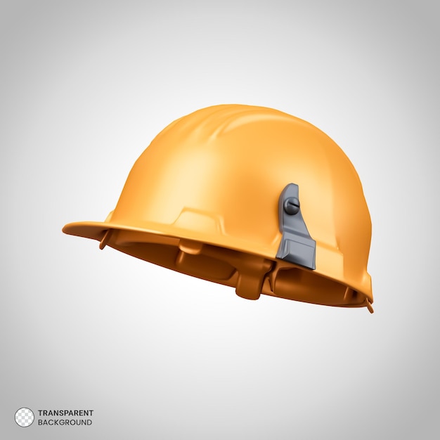 Casque pour icône de construction illustration de rendu 3d isolée