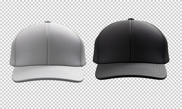 PSD gratuit casquette blanche et noire psd isoler sur fond