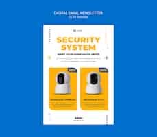PSD gratuit cctv security template design