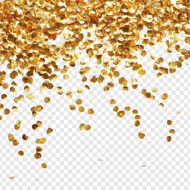 Célébration des confettis d'or