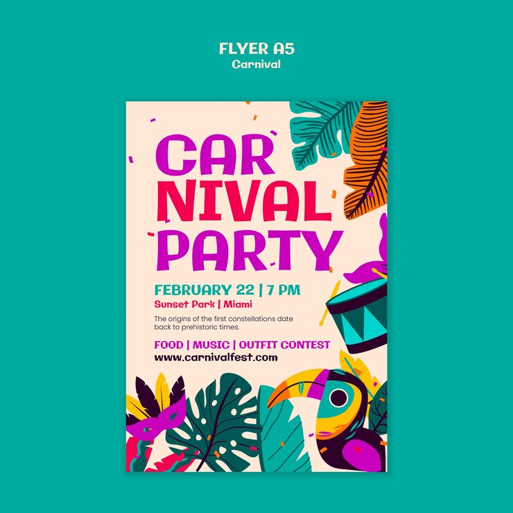 PSD gratuit célébration du carnaval de 2025
