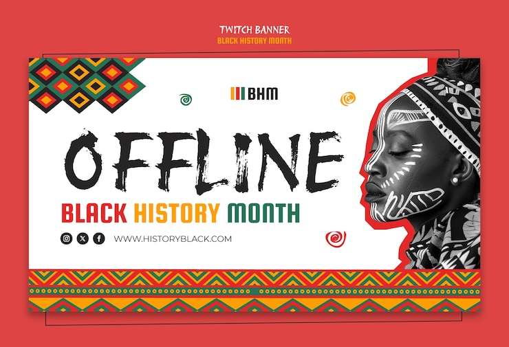 PSD gratuit célébration du mois de l'histoire noire