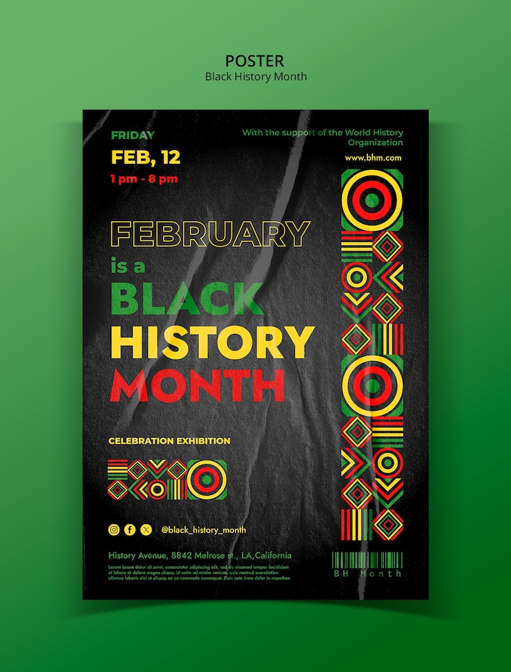 PSD gratuit célébration du mois de l'histoire noire