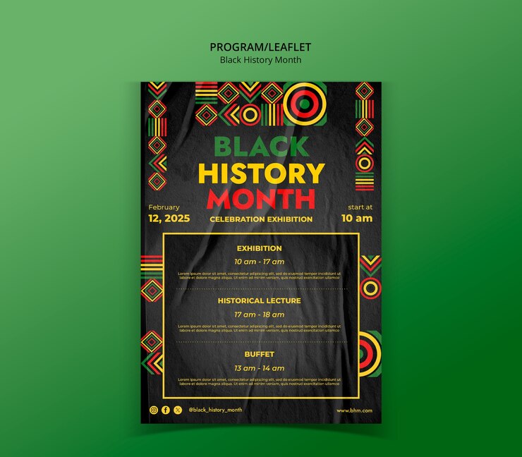 PSD gratuit célébration du mois de l'histoire noire
