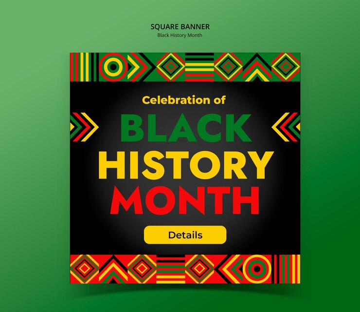 PSD gratuit célébration du mois de l'histoire noire