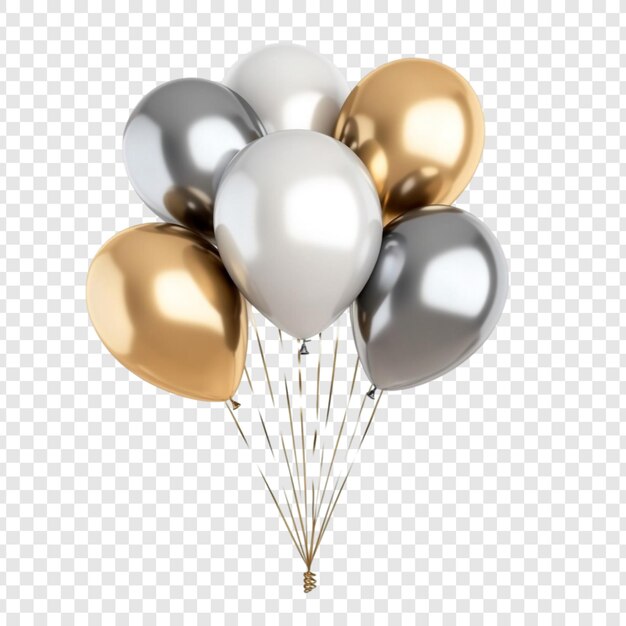 Célébration élégante des ballons métalliques