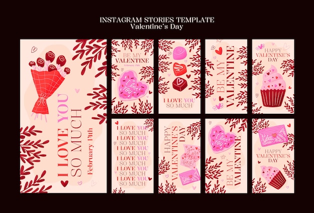 Célébration de la fête de la Saint-Valentin sur Instagram