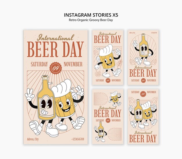 Célébration de la journée internationale de la bière sur Instagram