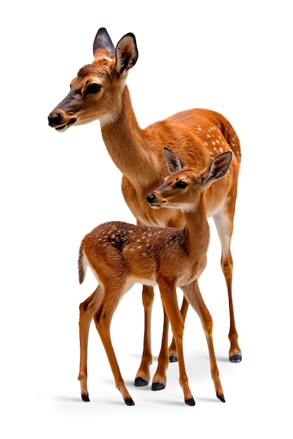 Un cerf adorable isolé