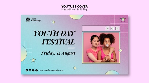 Chaîne youtube de la journée internationale de la jeunesse dégradée