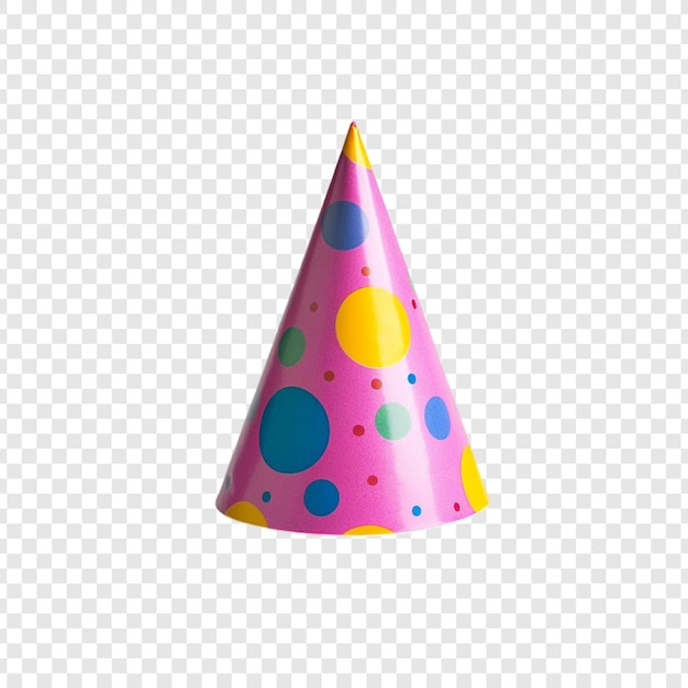 Chapeau de fête rose avec des points de polka colorés Couvre-chef de célébration festive