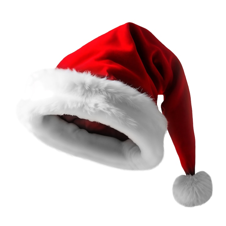 PSD gratuit chapeau de père noël isolé